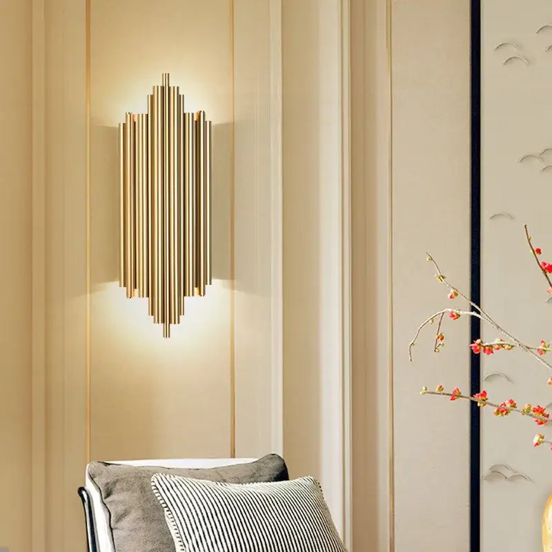 Applique murale dorée moderne inspiration art déco chic