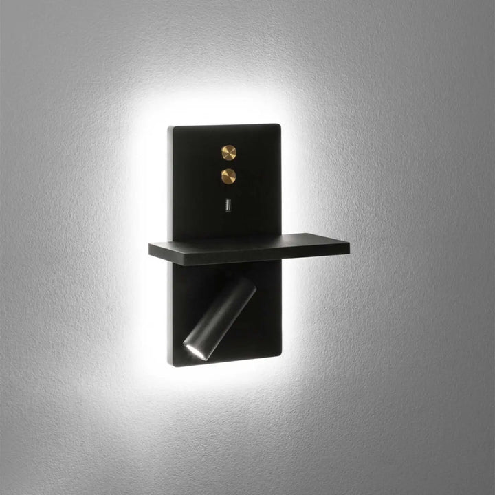 Applique de chevet E-lamp noire #couleur_noir