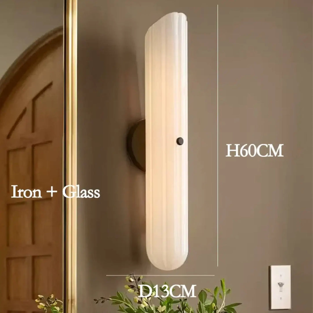 Applique élégante en verre et fer design contemporain