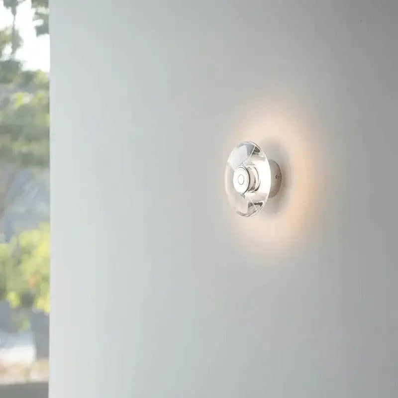 Applique murale en verre design effet halo lumineux