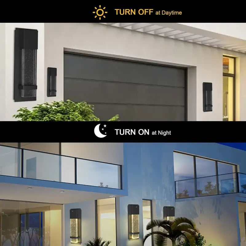 Applique Murale Extérieur Original Noir Structure Noire Épurée