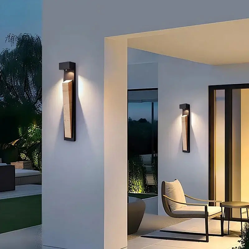 Applique Murale Extérieure LED Design Moderne Longue Noire


