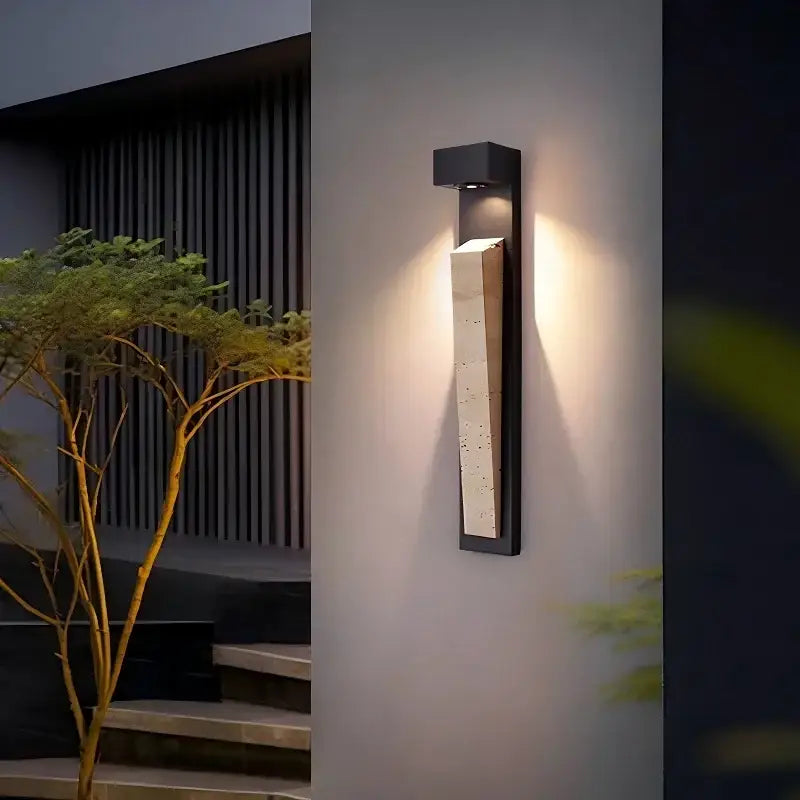 Applique Murale Extérieure LED Design Moderne Longue Noire

