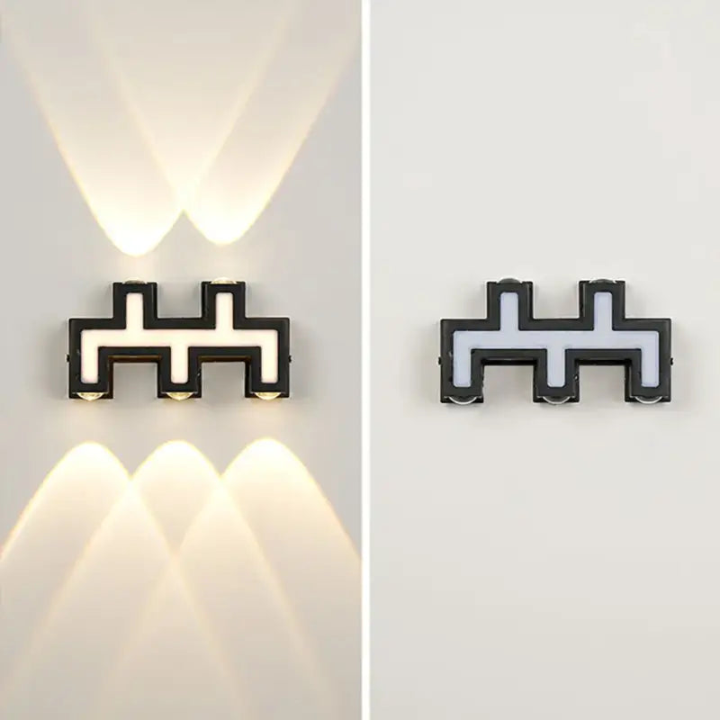 Applique Murale Extérieure En Zigzag Moderne Fait En Aluminium