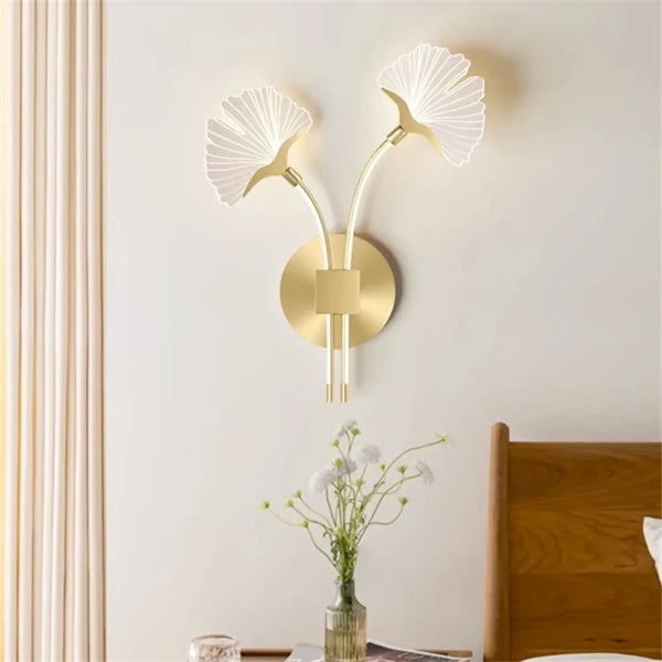 Applique Murale En Fer Forgé Doré Et Noir – Décor Fleurs Et Feuilles, 38,5 Cm