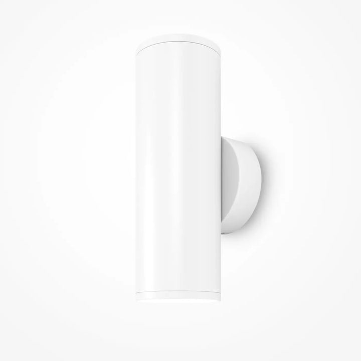 Applique murale focus cylindre géométrique blanc au design minimaliste pour usage extérieur mural