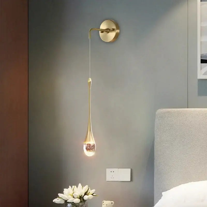 Applique Murale Goutte D’Eau Suspendue Élégante