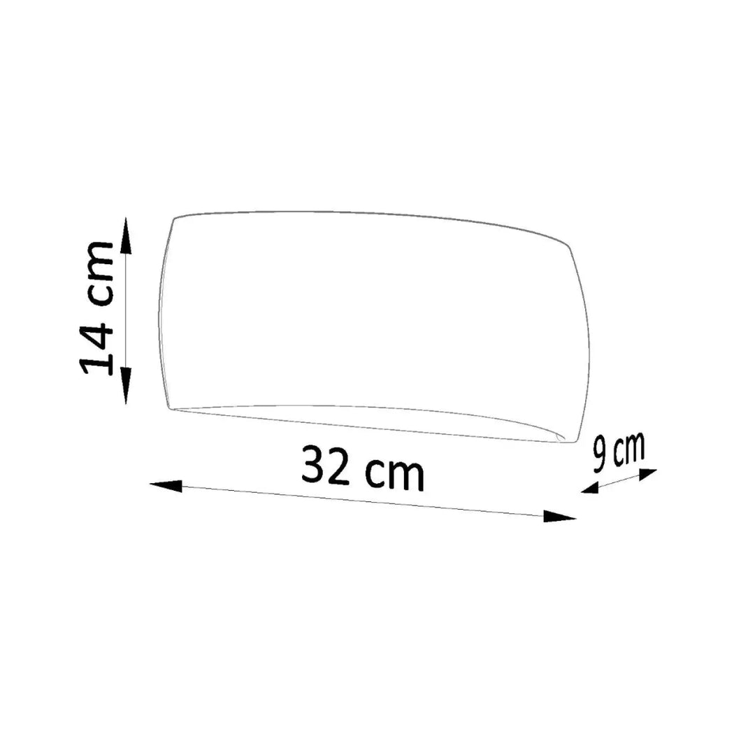 Rectangular planter 14 cm tall 32 cm long with rounded edges in gris featuring céramique pontius and enduit structuré for l’applique murale pontius