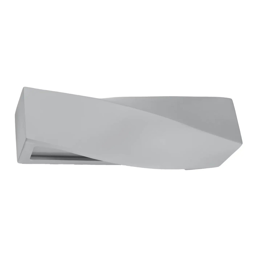 Applique murale sigma gris en céramique moderne avec un design géométrique blanc et une belle lumière angulaire
