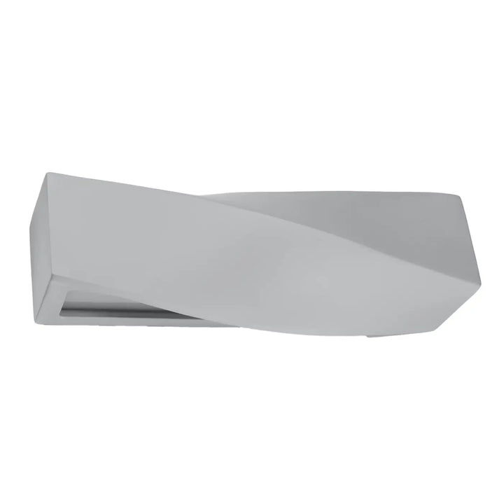 Applique murale sigma gris en céramique moderne avec un design géométrique blanc et une belle lumière angulaire