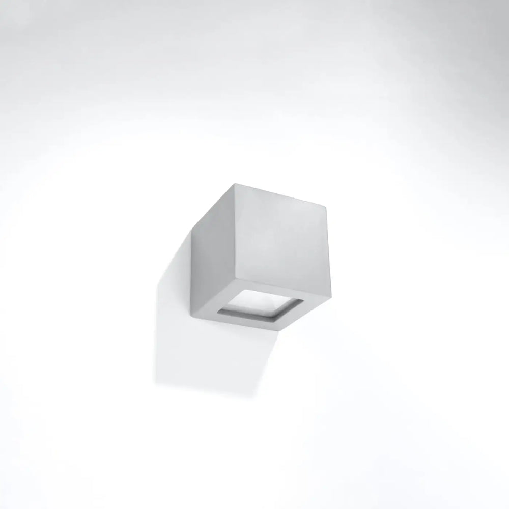 Applique murale moderne en céramique leo gris avec panneau led encastré pour une belle lumière extérieure minimaliste