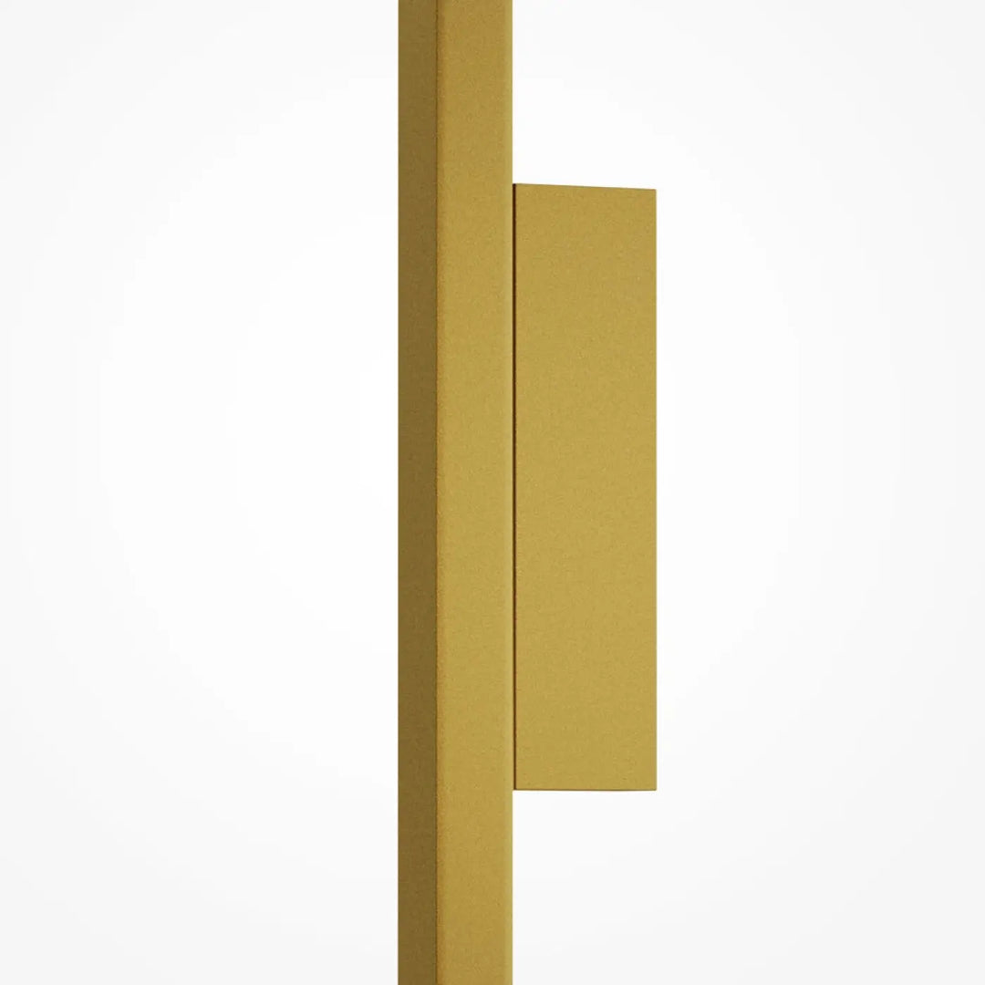 Applique murale halo barre verticale en métal doré avec panneaux rectangulaires minimalistes et design moderne
