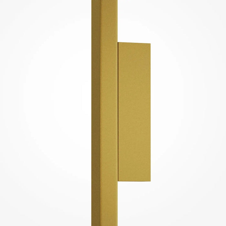 Applique murale halo barre verticale en métal doré avec panneaux rectangulaires minimalistes et design moderne