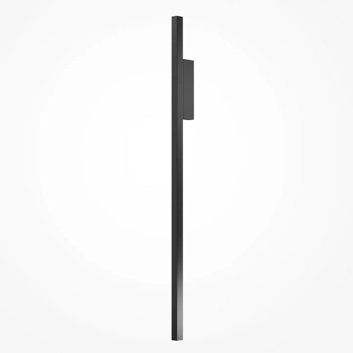 Applique murale halo barre verticale noire moderne avec design rectangulaire minimaliste et finition mate