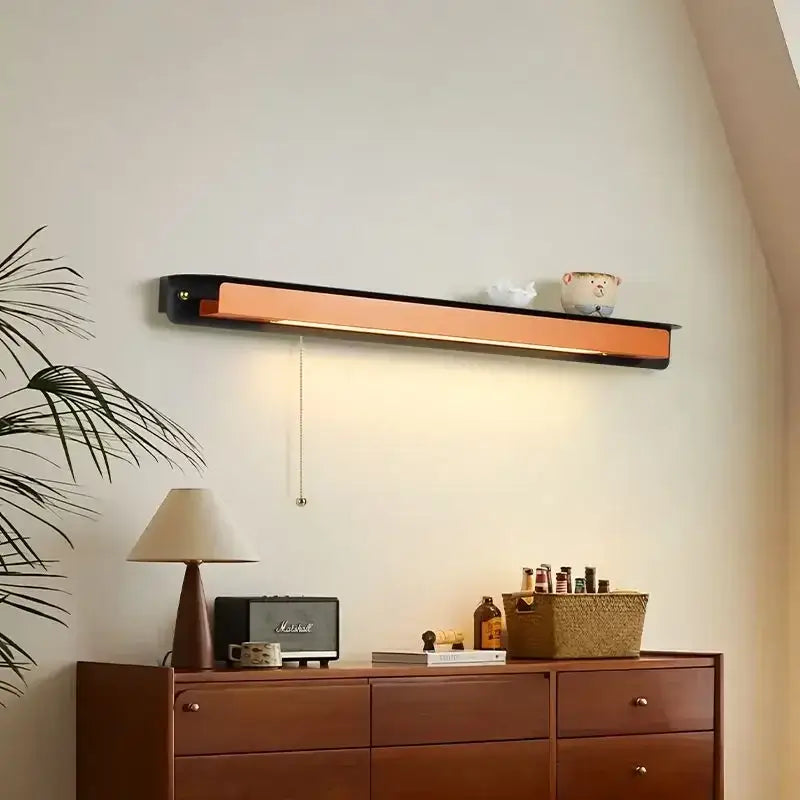 Applique Murale Horizontale Avec Tiroir Et Lumière Chaude

