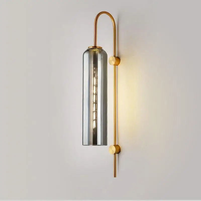 Applique Murale Hotel Tube En Verre Aluminium