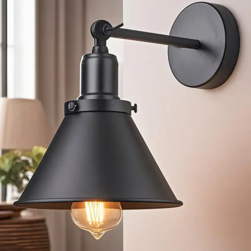 Applique murale industriel en métal avec corde tressée design brut