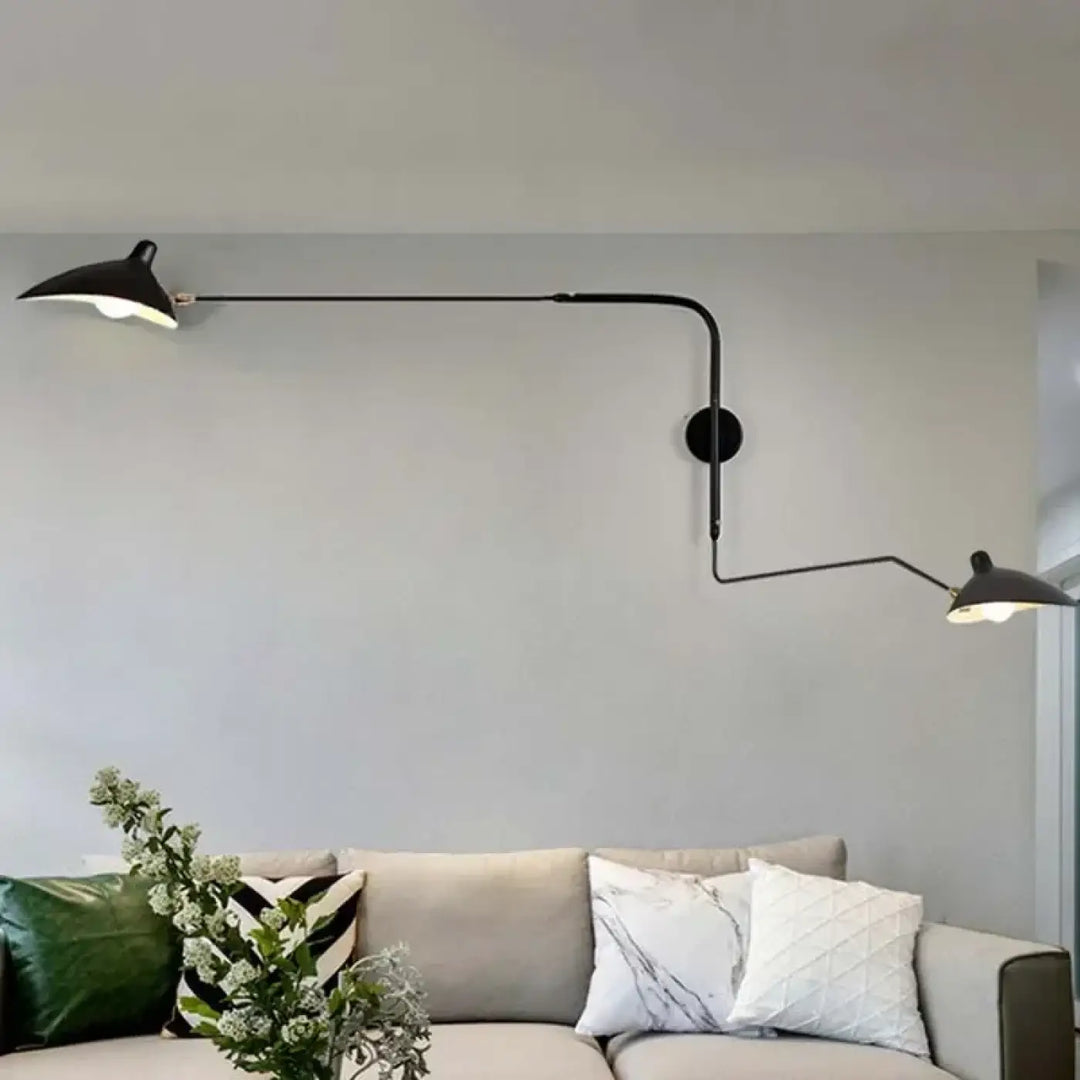 Applique industrielle orientable noir mat luminaire raffiné
