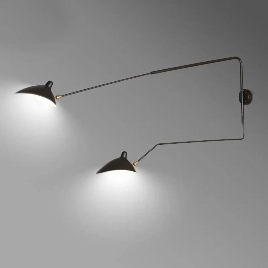 Applique industrielle orientable noir mat luminaire raffiné
