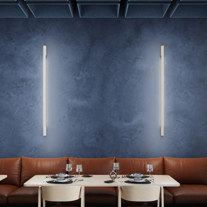 Deux appliques sappo 120 led beige à lumière blanche froide avec design minimaliste en six variantes vert olive