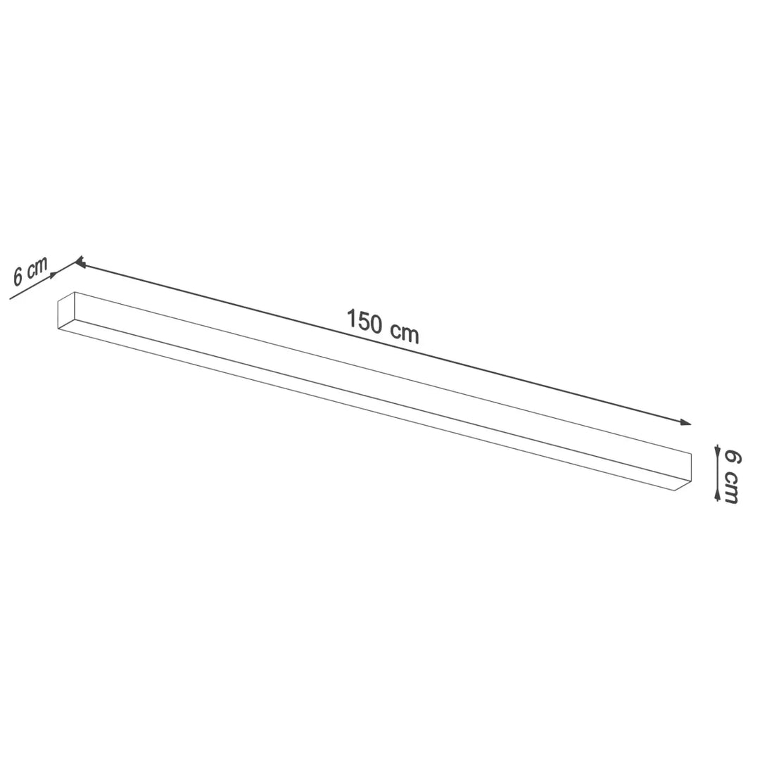 Applique murale collection pinne 150 cm led strip light 4000k blanc avec module led et paramètres d’éclairage élégants