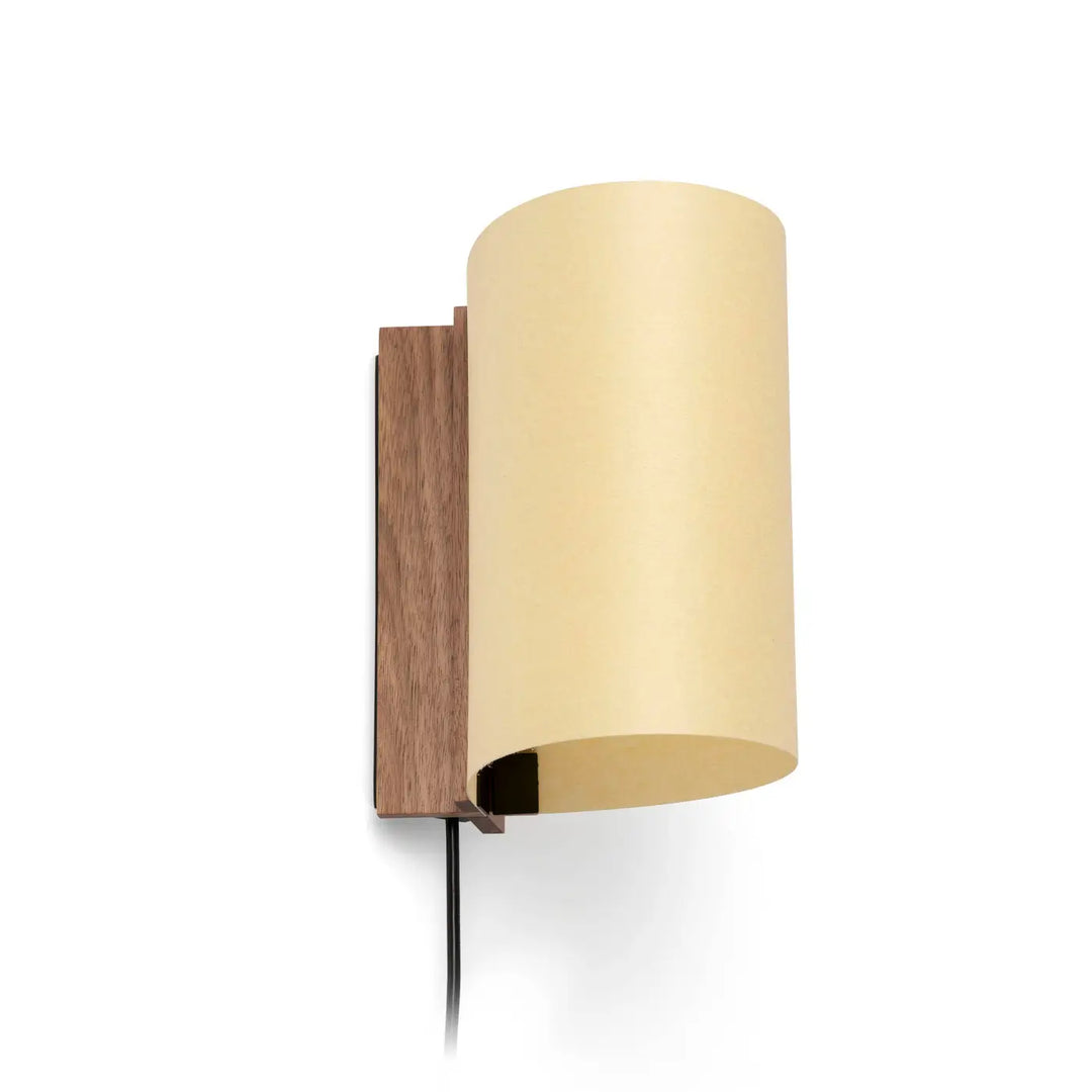 Applique murale Cata 18 cm en noyer et papyrus de Faro Barcelona