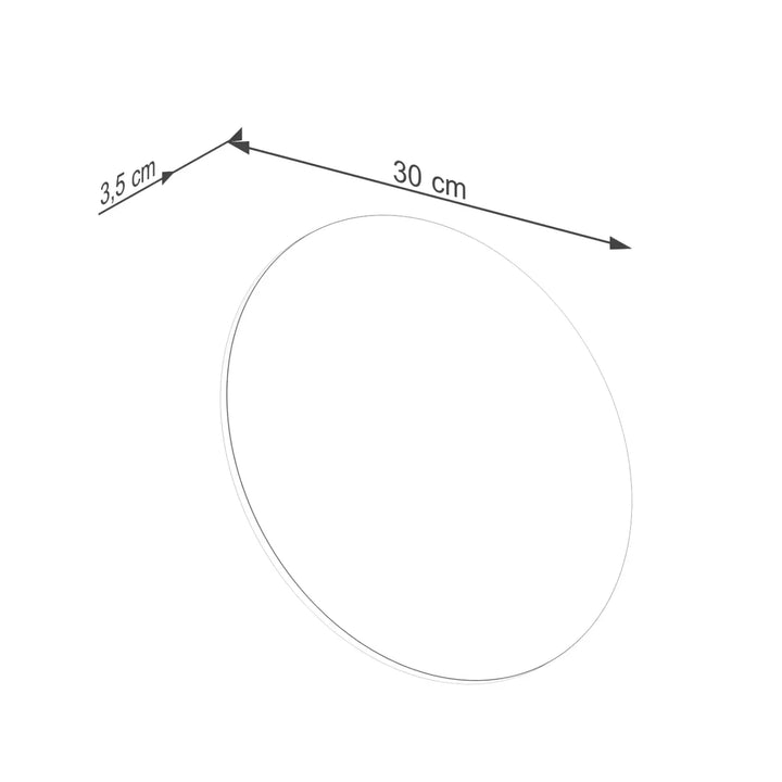 Miroir ovale minimaliste borgen avec cadre fin en bois 30 cm par 3,5 cm pour applique murale moderne
