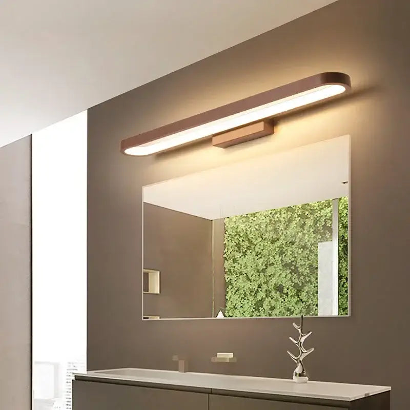 Applique Murale LED Couleur Marron Chocolat Design Rectangulaire