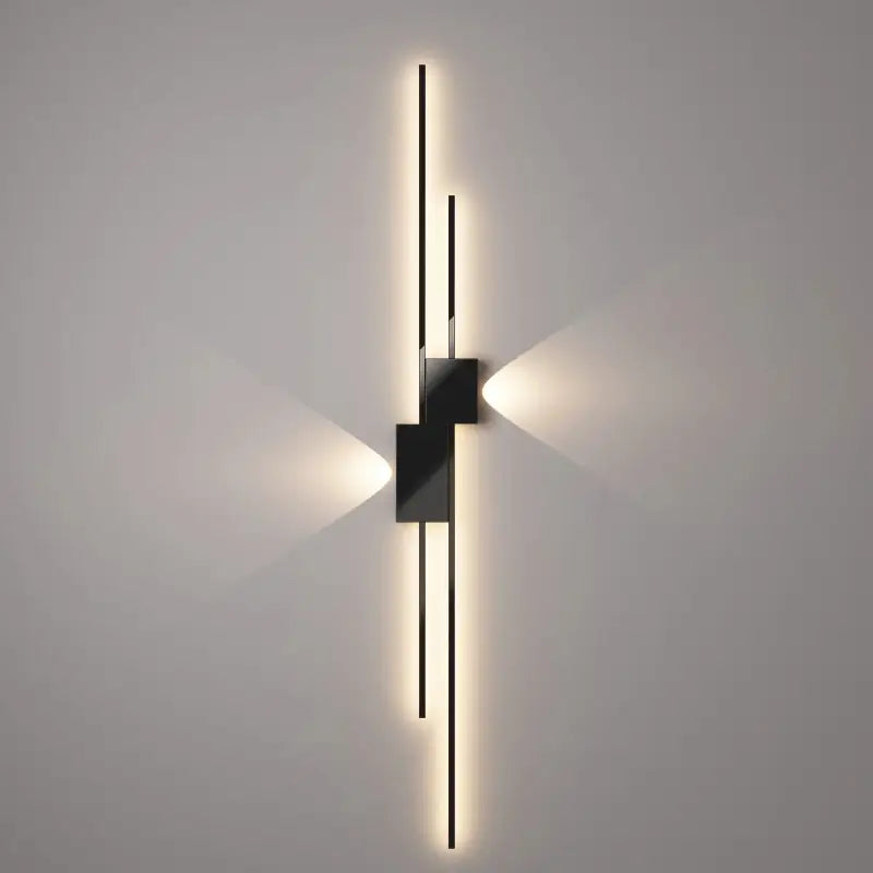 Applique Murale LED Design Graphique Noir et Blanc Moderne