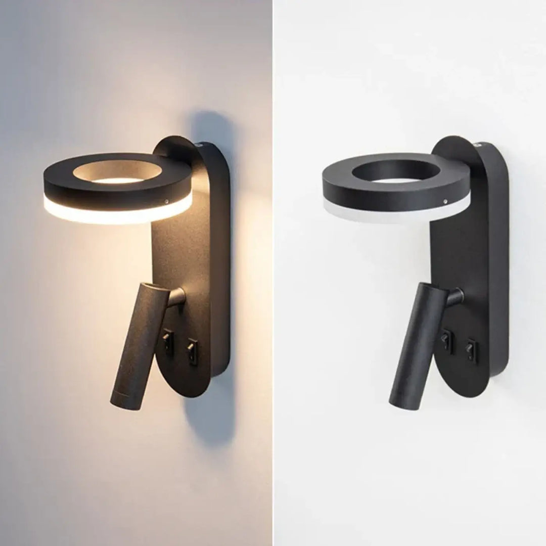 Applique murale led design moderne avec liseuse style épuré