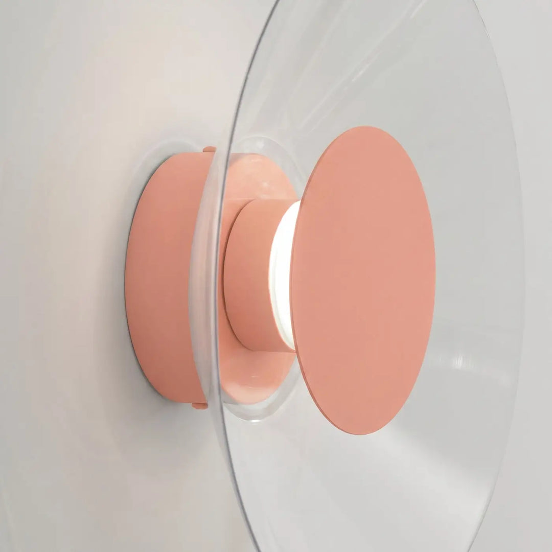 Applique murale ASTRO pêche vue de profil, disque transparent