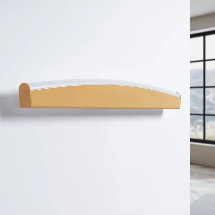 Applique murale jorun 3000k or en métal doré avec luminaire à led intégré et couleurs d’éclairage réglables