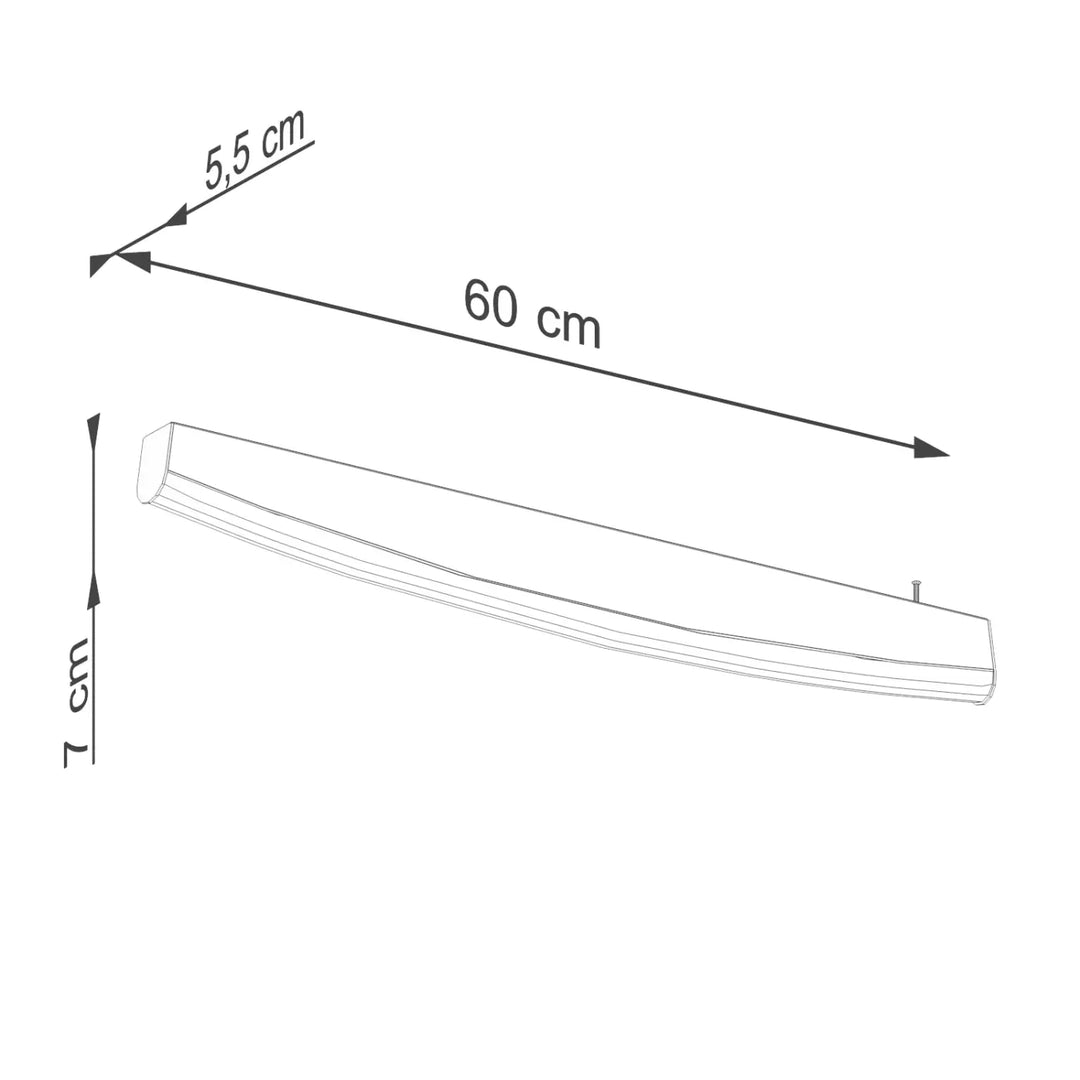 Applique murale led jorun 3000k or 60 cm avec design moderne et rainures horizontales pour couleurs d’éclairage