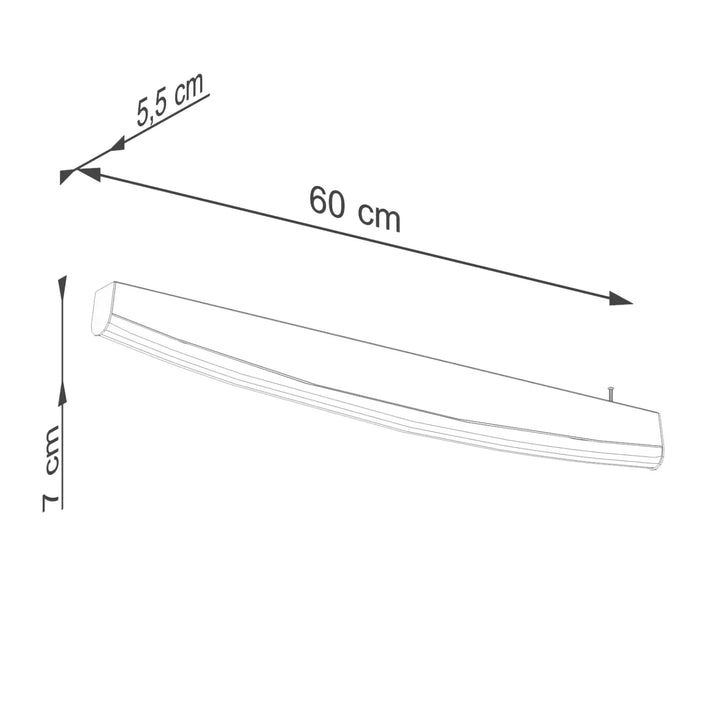Applique murale led jorun 3000k or 60 cm avec design moderne et rainures horizontales pour couleurs d’éclairage