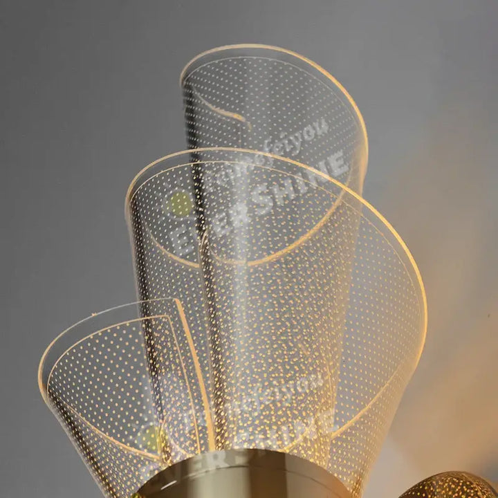 Applique Murale LED Dorée Au Design Original Pour Chambre