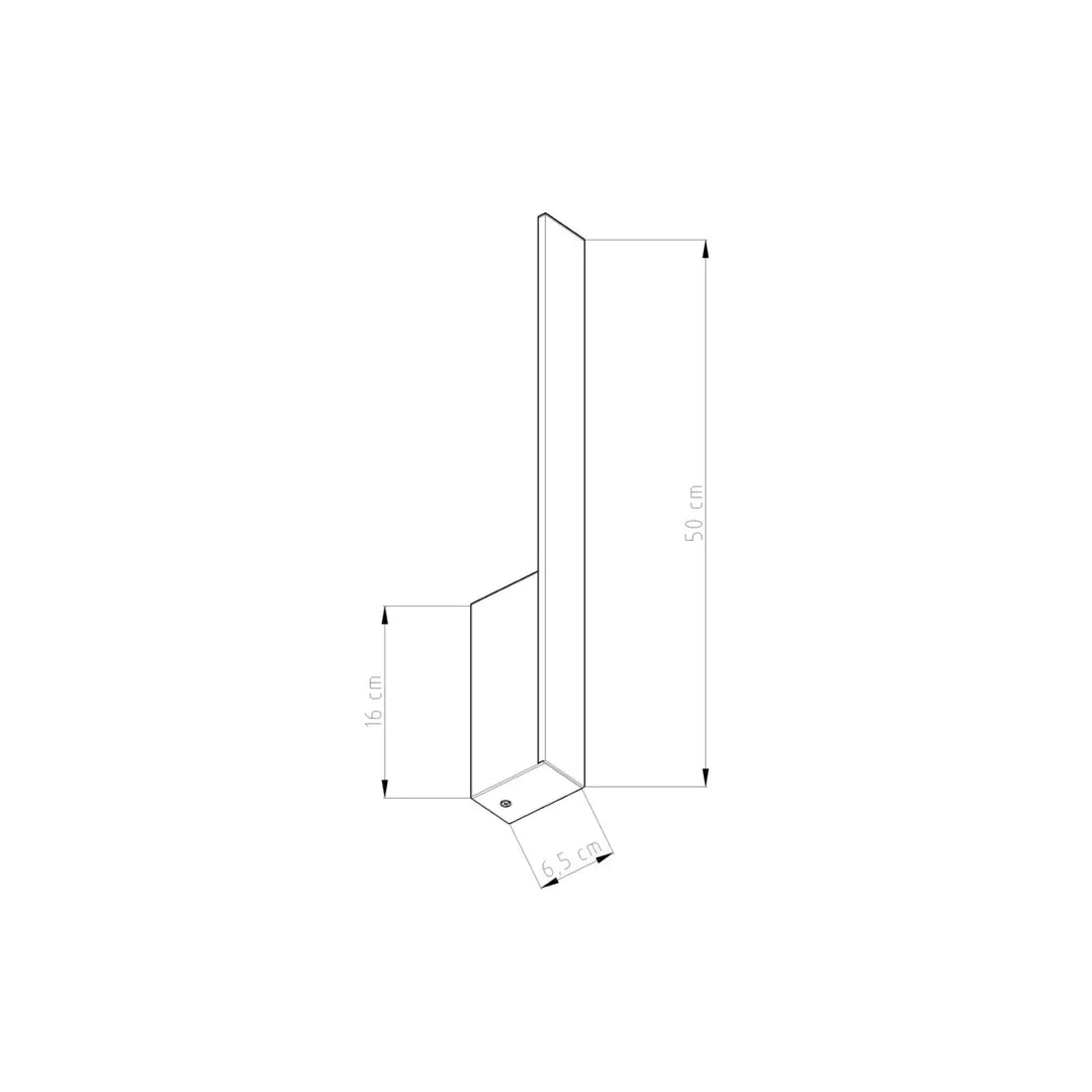 Applique murale lahti s 4000k doré en métal noir minimaliste avec module led et design angulaire pour solutions imprévisibles