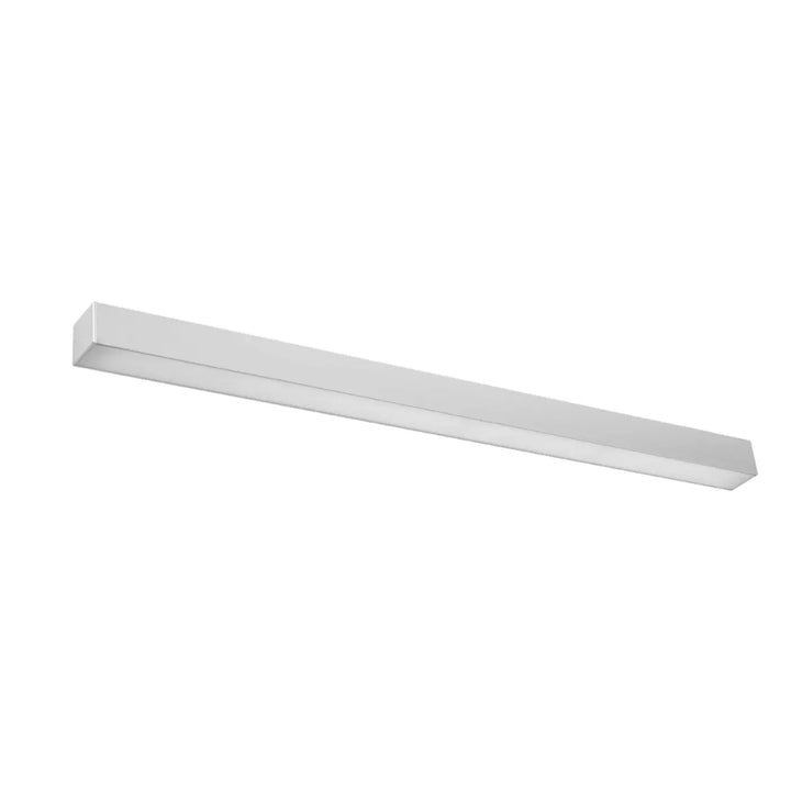 Applique murale pinne 90 3000k gris avec module led rectangulaire moderne et finitions blanches polies collection pinne