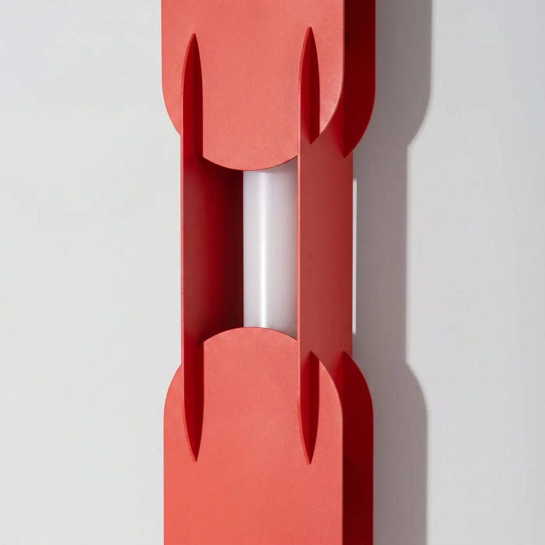 Applique murale CHAIN rouge éteinte, détail des maillons
