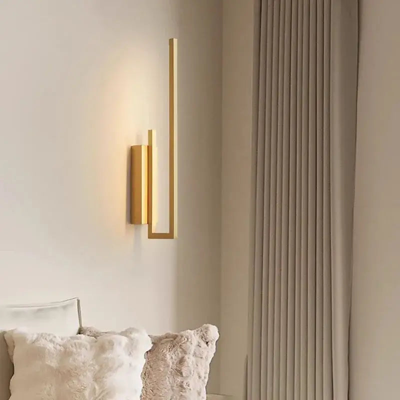 Applique murale LED moderne en métal noir design minimaliste