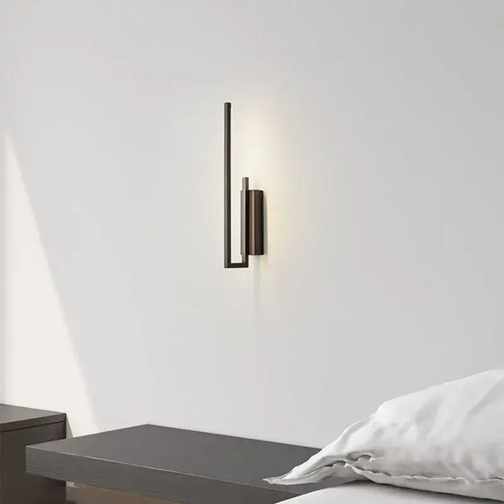 Applique murale LED moderne en métal noir design minimaliste