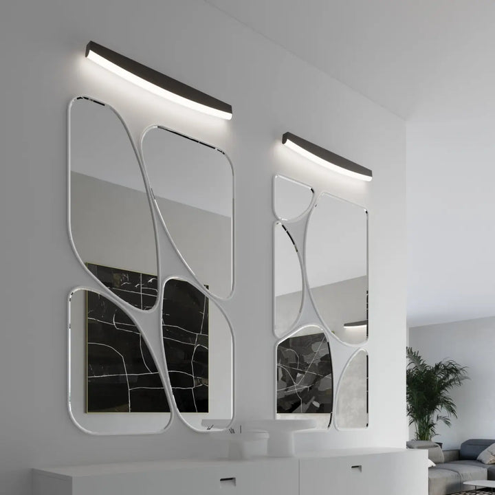 Applique murale jorun 3000k noire avec cadre acrylique blanc et luminaire à led intégré pour couleurs déclairage variées