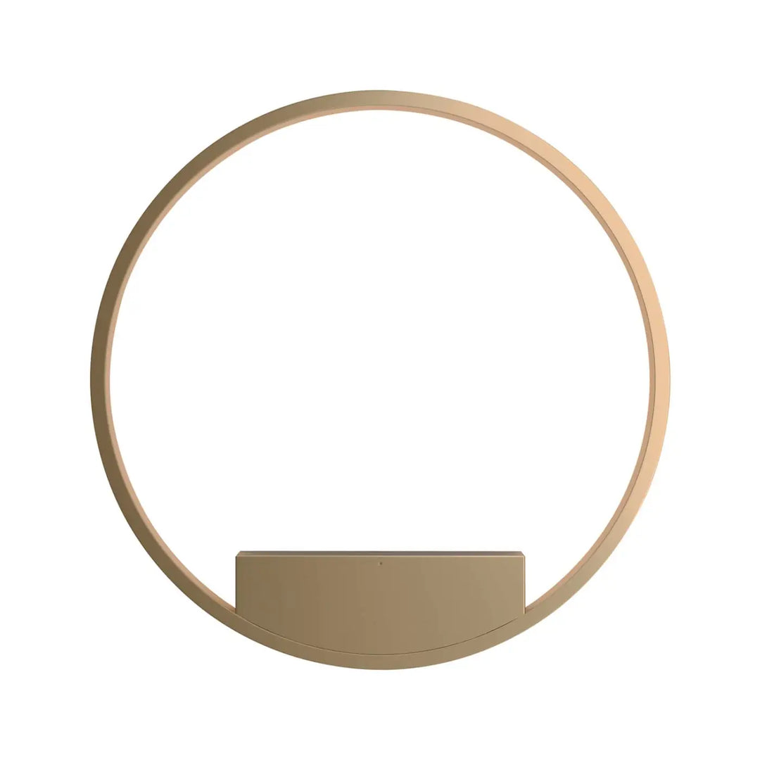Applique murale rim anneau en métal doré circulaire avec étagère intégrée et design minimaliste led murale elegante