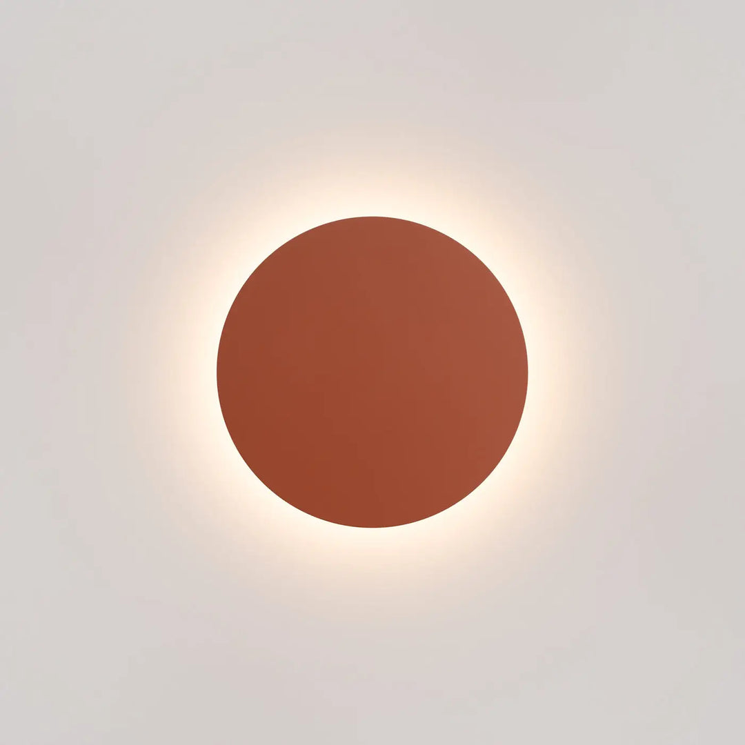 Applique murale borg en 3000k rouge ocre avec finition mate terracotta et éclairage doux pour appliques murales modernes