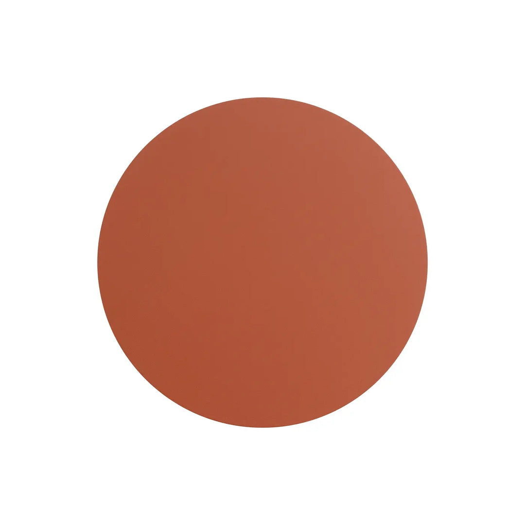 Applique murale borgens 3000k rouge ocre en forme de disque circulaire mat terracotta pour appliques murales modernes