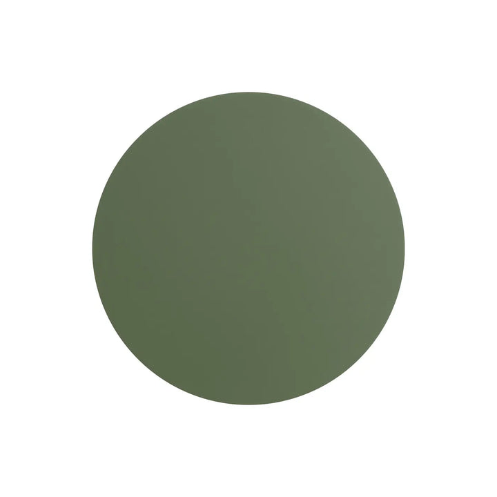Applique murale moderne borgen 3000k en vert olive solide de la collection borgen comprend un design circulaire simple