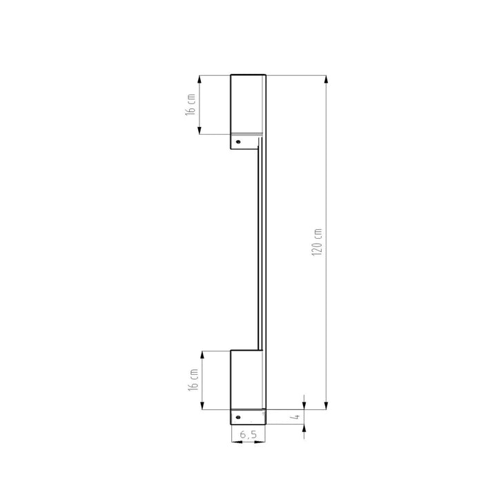 Applique murale sappo 120 led 3000k vert olive en métal 120 cm avec module led intégré et finition ocre rouge