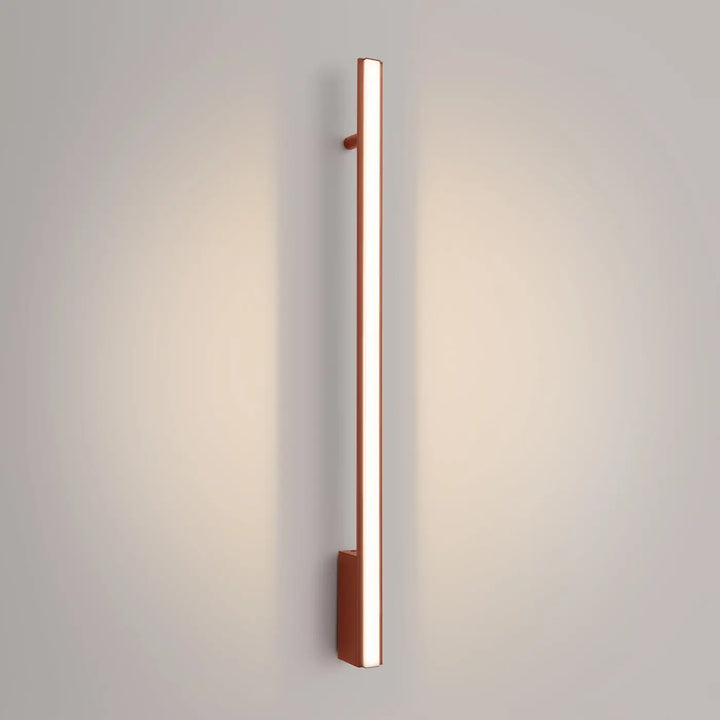 Applique murale LAGOM ocre rouge allumée, détail du diffuseur