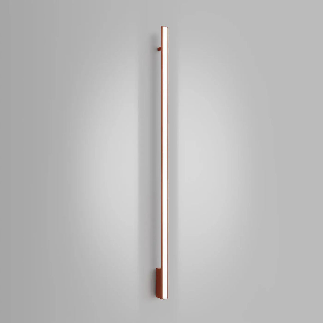 Applique murale LAGOM ocre rouge allumée, détail du diffuseur