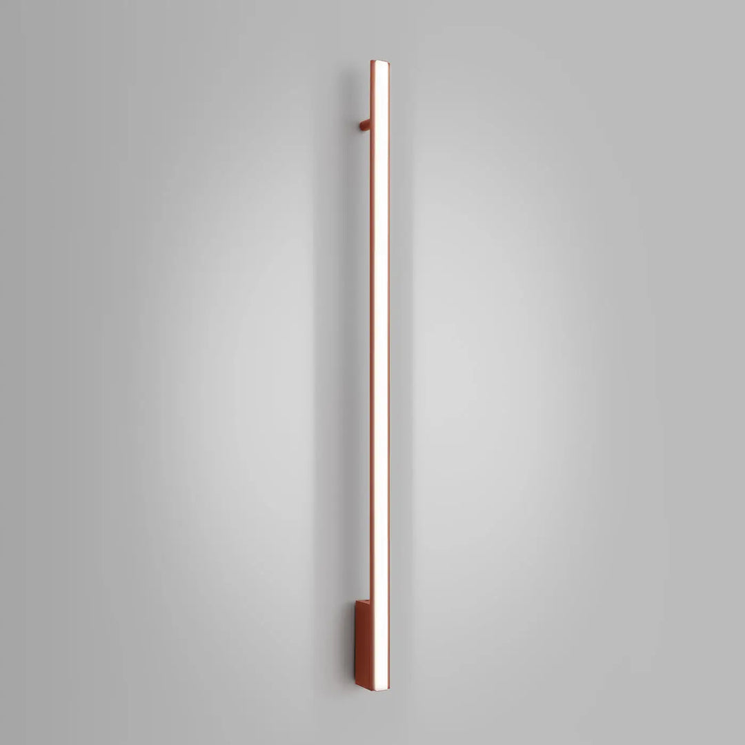 Applique murale LAGOM ocre rouge allumée, détail du diffuseur