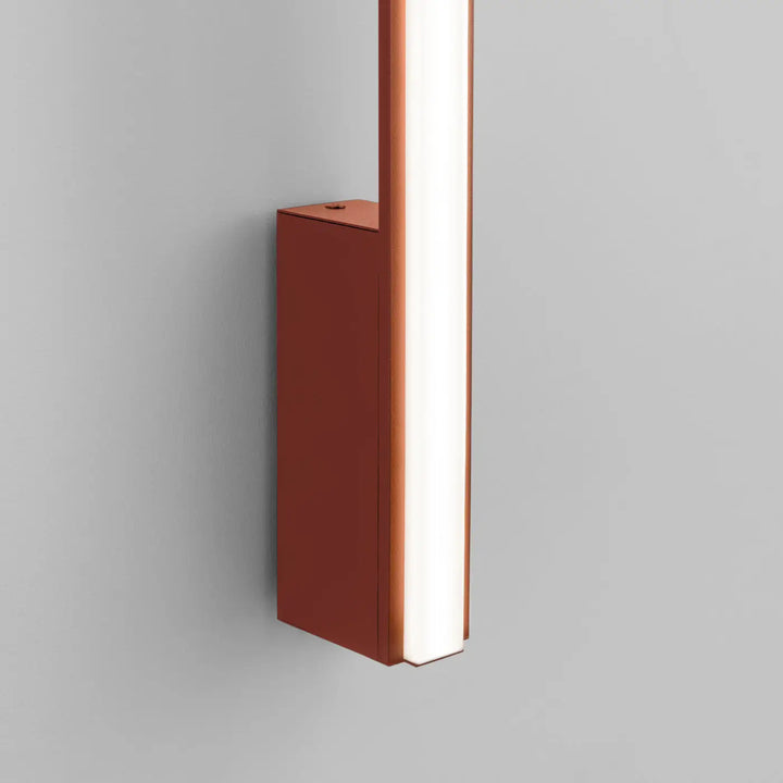 Applique murale LAGOM ocre rouge éteinte, détail de la fixation